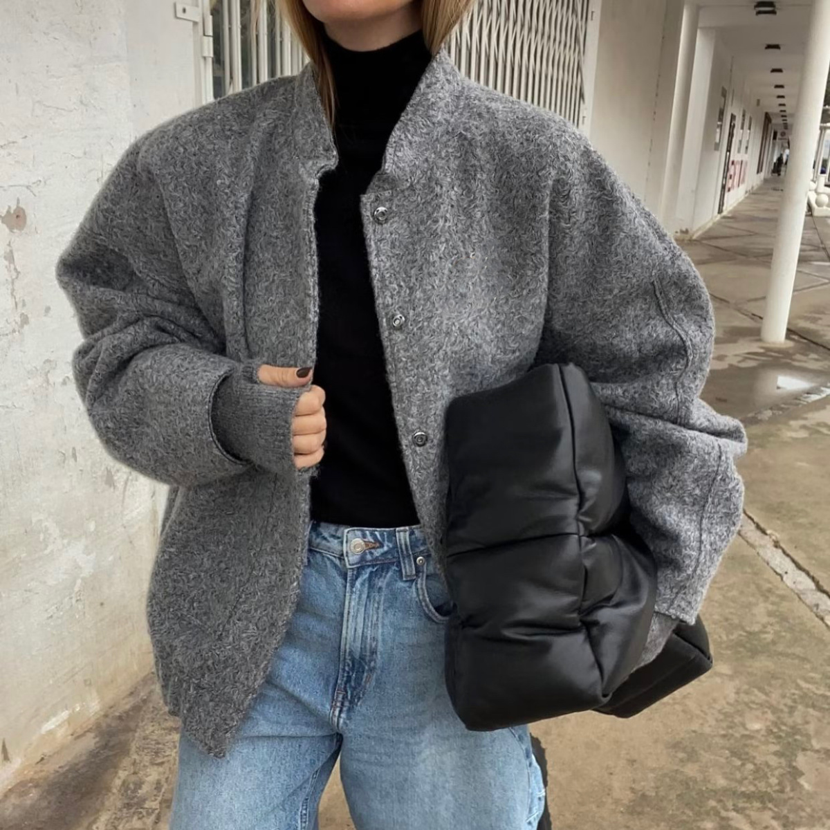 Office Tech Wear - เสื้อแจ็คเก็ตบอมเบอร์สำหรับผู้หญิง มีกระเป๋าด้านใน บุด้วยผ้าฝ้ายสำหรับฤดูหนาว ให้ความอบอุ่น ทนทาน ใช้งานได้จริง