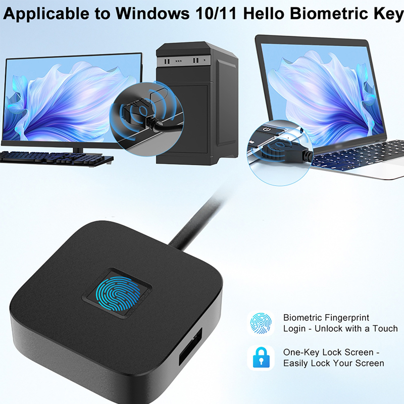 Fingerprint Reader Usb - เครื่องอ่านลายนิ้วมือ USB รองรับวินโดวส์ 10 11 พีซี