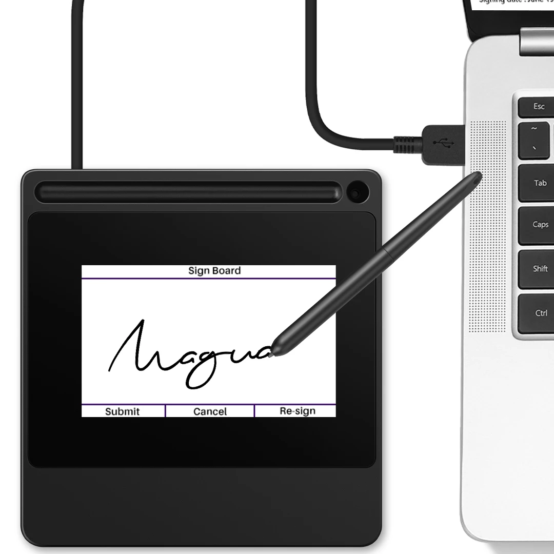 Digital Signature Pad - DS510 ปากกาดิจิทัลอิเล็กทรอนิกส์ขนาด 5 นิ้ว สำหรับเซ็นชื่อแบบไร้กระดาษ สำหรับธนาคารและโรงแรม