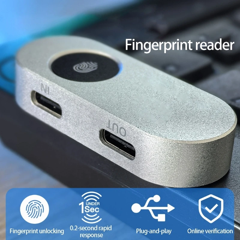 Fingerprint Reader Usb - เครื่องอ่านลายนิ้วมือ Windows Hello แบบ USB, ปลดล็อคใน