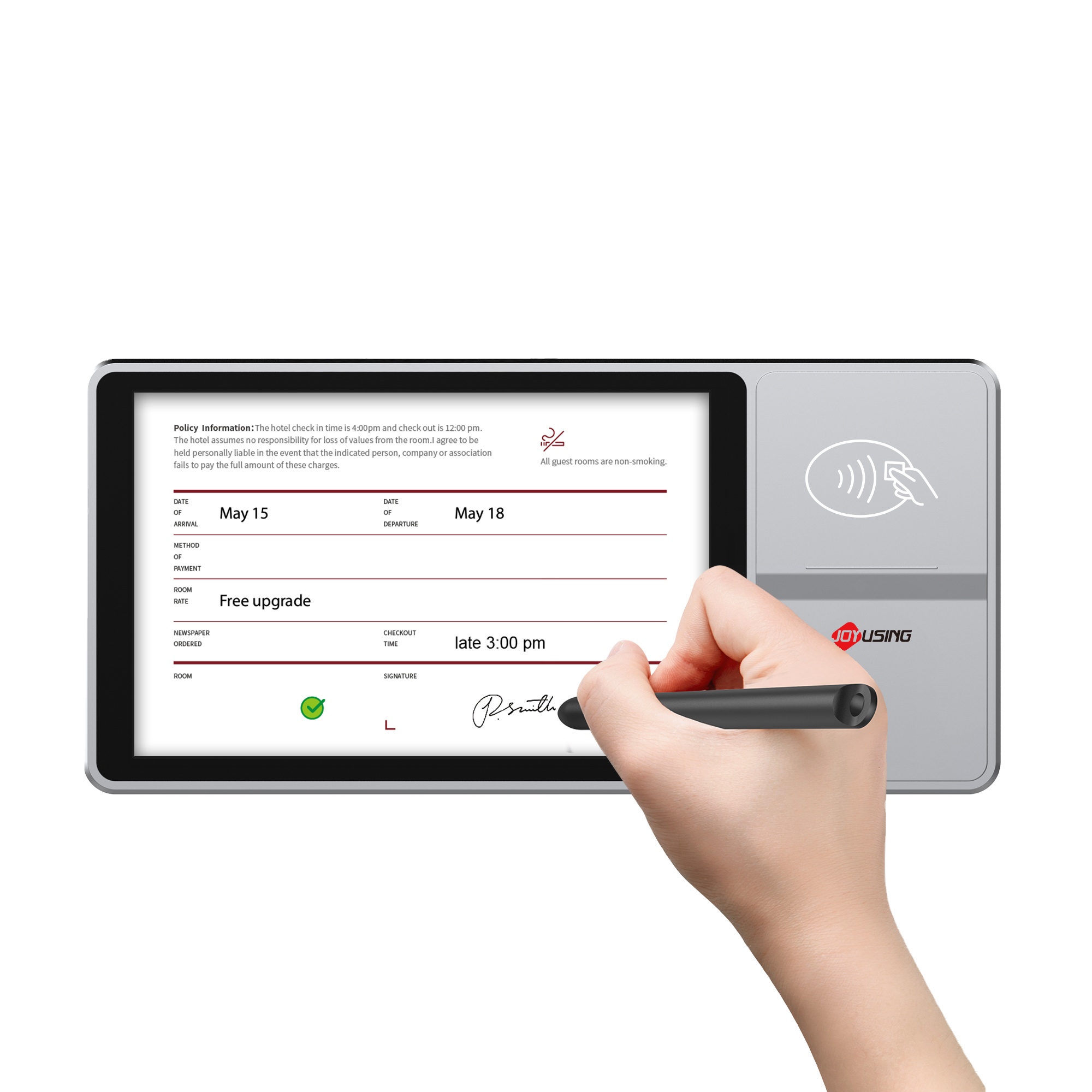 Digital Signature Pad - แผงลายเซ็นอิเล็กทรอนิกส์พร้อมเครื่องสแกนเอกสารด้วยลายนิ้วมือ NFC และกล้องถ่ายรูป - มีสินค้าในสต็อก!