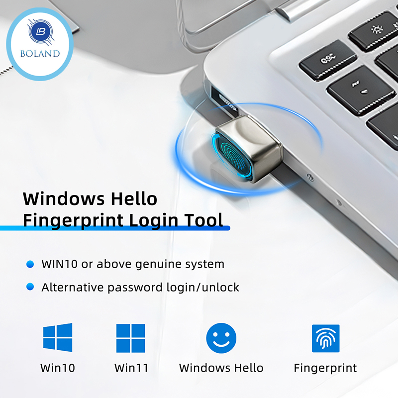 Fingerprint Reader Usb - ล็อคเข้าสู่ระบบลายนิ้วมือ Biometric ขนาดเล็ก Windows 10 Hello