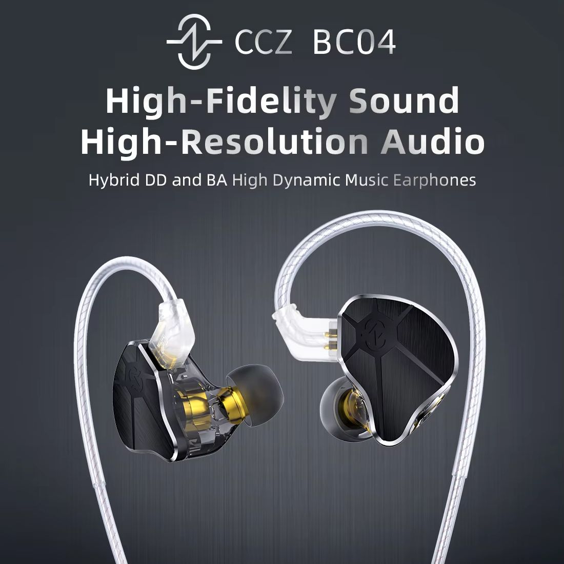 CCZ BC04 1DD+1BA ไฮบริด IEM หู - Office Work Tech บทวิจารณ์และราคา