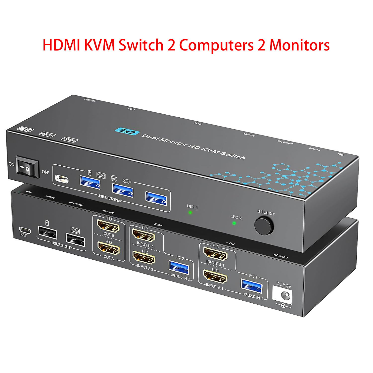 สวิตช์ KVM 2 คอมพิวเตอร์ 2 จอภ - Kvm Switch Dual Monitor บทวิจารณ์และราคา