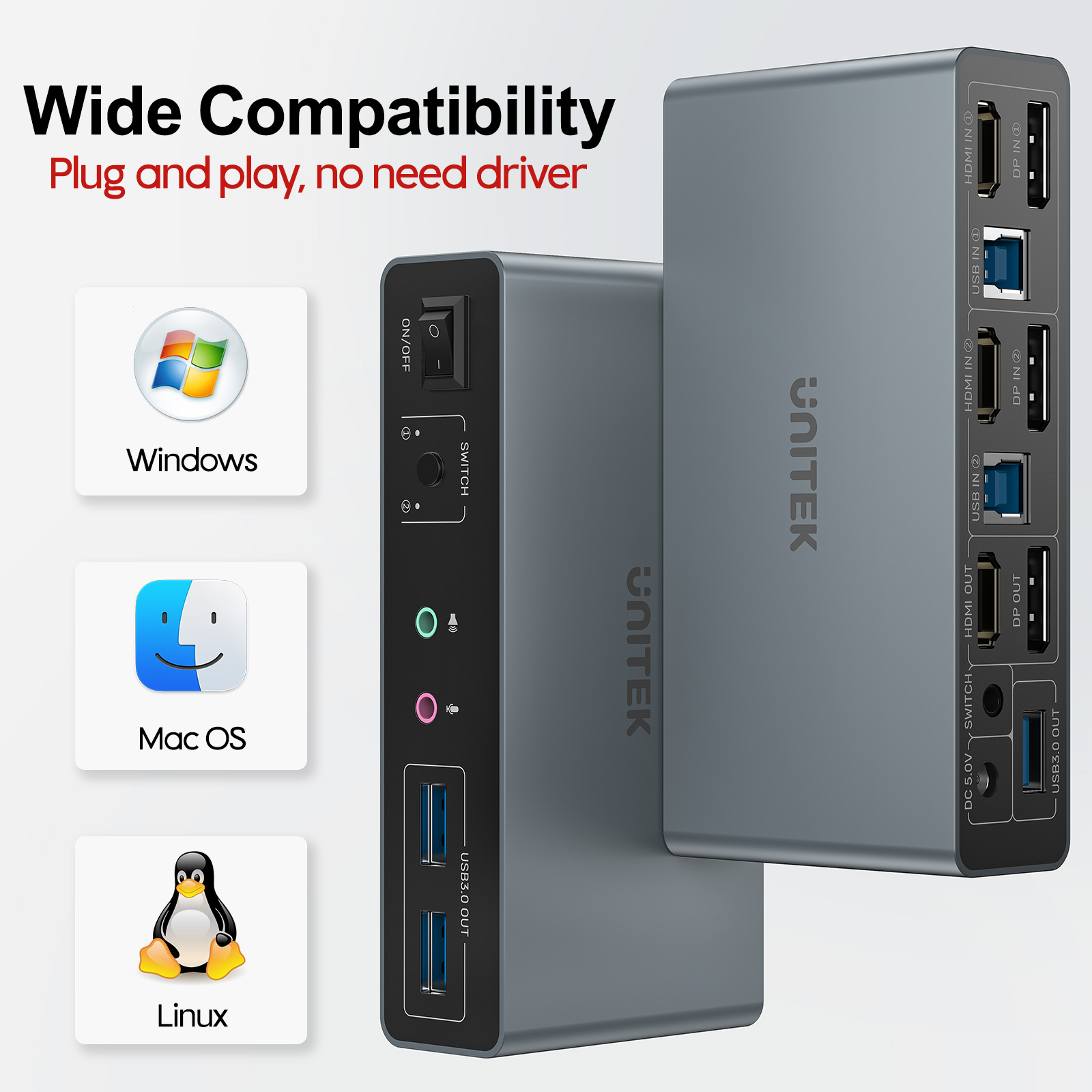 UNITEK 2 × 2 HDMI DP KVM Switc - Kvm Switch Dual Monitor บทวิจารณ์และราคา