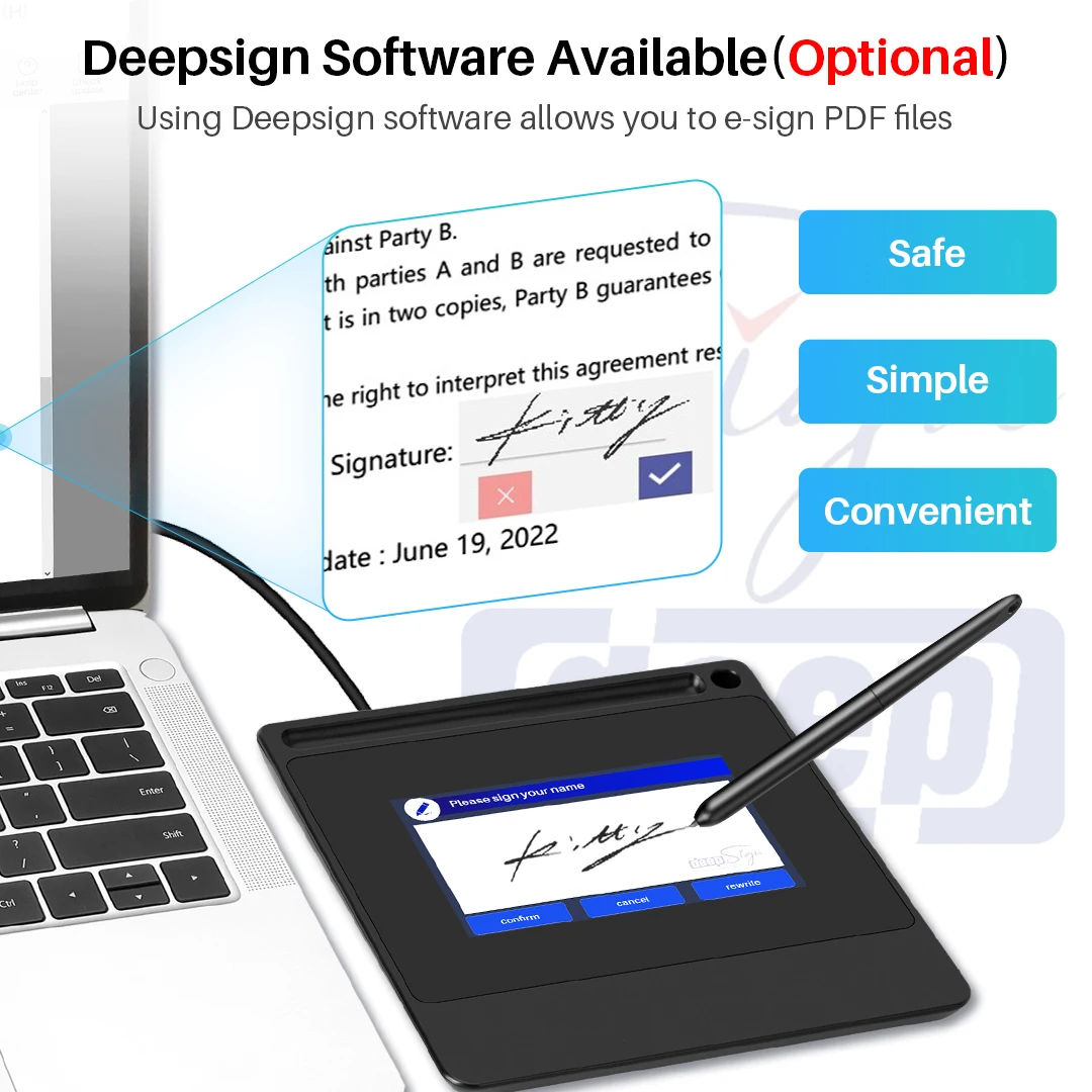 แผ่นลายเซ็นดิจิทัลแบบไร้กระดาษ - Digital Signature Pad บทวิจารณ์และราคา